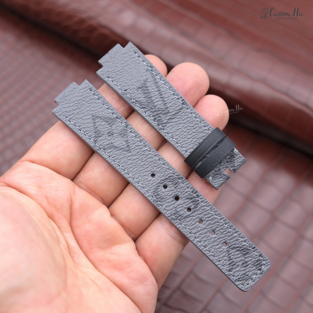 21x12mm Cowhide Leather Watchband for LV Strap Louis Vuitton
